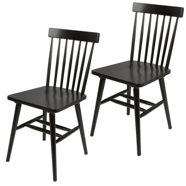 Better Homes Gardens Gerald Black Dining Chairs Set Of 2 Walmart Com Walmart Com