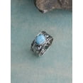 thumbnail image 5 of YoTreasure Larimar Swiss Blue Topaz Solid 925 Sterling Silver Designer Ring, 5 of 8