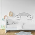 thumbnail image 3 of Cute Rainbow Design Clouds Smiling Cute Decoration Vinyl Rainbow Design Wall Sticker Wall Art Wall Decal Boys Girls Kids Room Design Bedroom House Home Decor Stickers Decoration Size(24x40 inch), 3 of 3