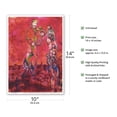 thumbnail image 2 of King David on a Red Background (Le Roi David sur fond Rouge) - From an Original Color Painting by Marc Chagall c.1975 - Master Art Print 10in x 14in, 2 of 4