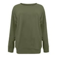 thumbnail image 4 of OUSITAID Hauts pour Femmes Hauts à Col en Coton Chemises Décontractées Mode Manches Courtes Vert Armée L, 4 of 4