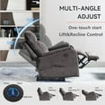 thumbnail image 2 of Aukfa Power Lift Recliner Massage Chair with USB for Living Room Bedroom, 2 Side Pockets, Velvet, Gray, 2 of 9