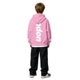 thumbnail image 4 of Shinyii Boys Pullover Hoodie Casual Letter Print Long Sleeve Sweatshirt, Pink, Sizes 2-12, 4 of 7