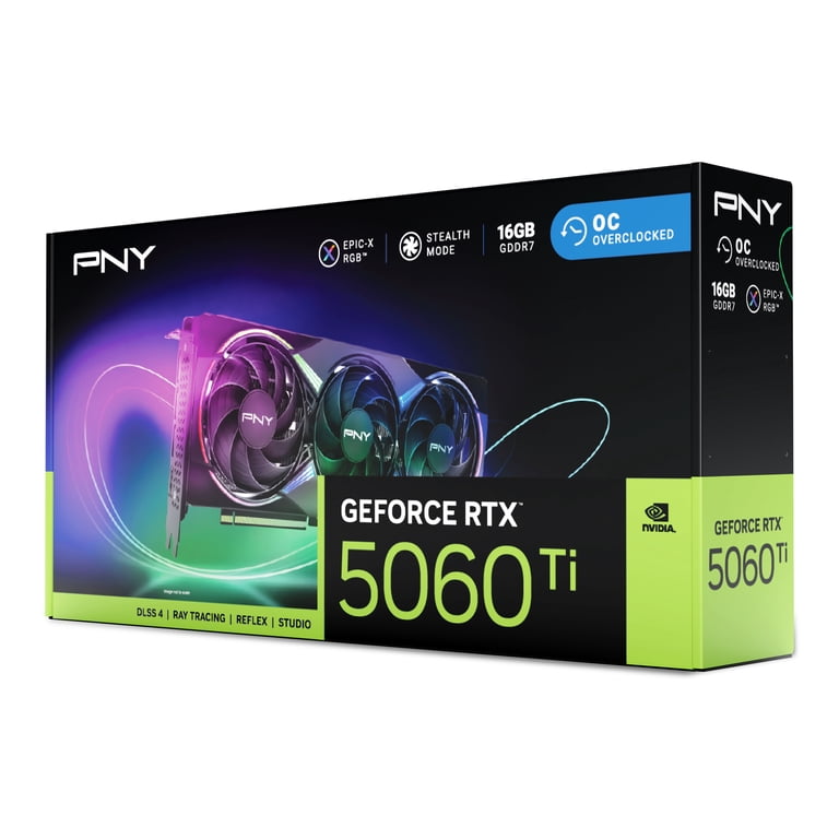 PNY GeForce RTX™ 5060 Ti 8GB EPIC-X RGB™ Overclocked Triple Fan