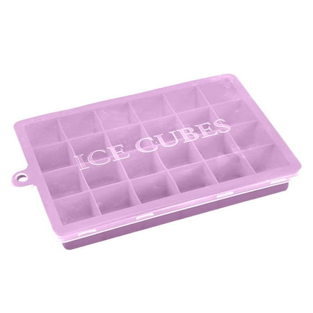 

Silicone Ice Maker 24-Cube Ice Tray Ice Mold Storage Container Tray With Lid