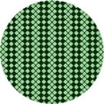 thumbnail image 1 of Ahgly Company Machine Washable Indoor Round Transitional Pastel Green Area Rugs, 7' Round, 1 of 7