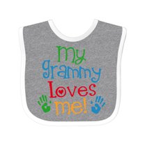 Inktastic My Grammy Loves Me Boys or Girls Baby Bib