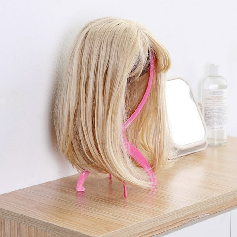 FRCOLOR 2Pcs Portable Wig Head Stand Holder Hair Styling Display Beauty  Accessories 