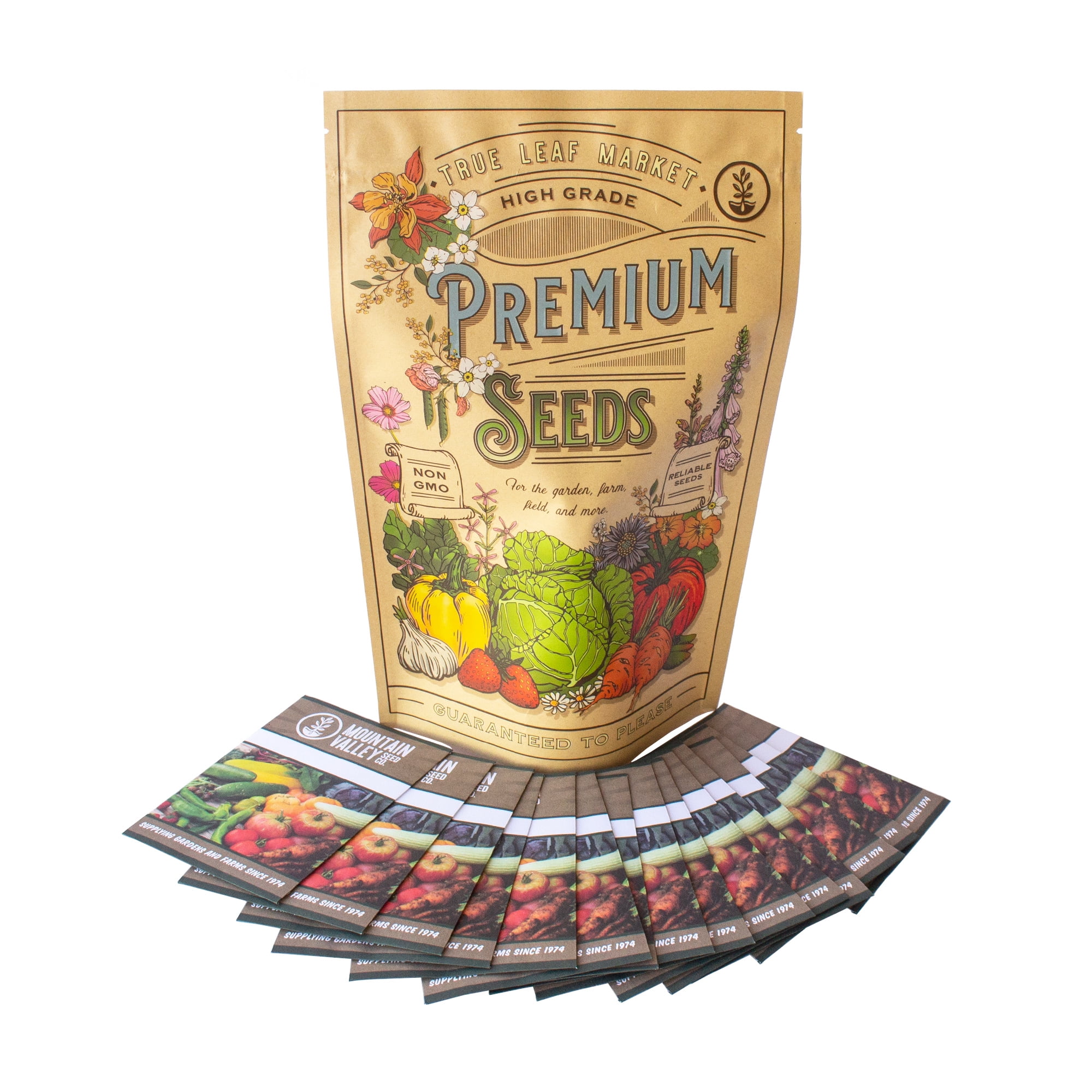 Heirloom Vegetable Garden Seed Collection Assortment of 15 NonGMO, Easy Grow, Gardening Seeds