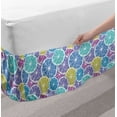 thumbnail image 2 of Lemons Bed Skirt, Sliced Citrus Pattern in Abstract Pastel Colors, Elastic Bedskirt Dust Ruffle Wrap Around for Bedding Decor, 4 Sizes, Multicolor, by Ambesonne, 2 of 2