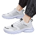 thumbnail image 3 of Sports Shoes for Men Breathable Mesh Sneakers Fashion Thick-Soled Running Shoes Versatile So𝗅id Color Workout Shoes Casual 𝖫a𝖼e Up Athlet𝗂c Shoes Comfortable Anti-S𝗅ip Outdoor Shoes, 3 of 9