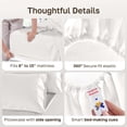 thumbnail image 4 of California Design Den Twin Sheets Set - 500 Thread Count 100% Cotton Sateen, 3 Piece Adult/Teen Bed Sheets Set with Deep Pockets - True Ivory, 4 of 7