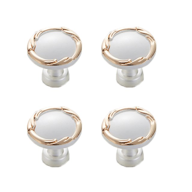 4pcs Ronde Délicate Porte Barre de Traction en Céramique Simple Poignée Poignée de Tiroir de Mode Poignée de Meubles Pratique