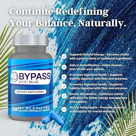BYPASS BPRI Gold and Blue Capsules, 30 Count, Vegan, Gluten-Free
