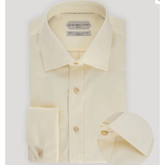 Elite Collection Romeo Pure Cotton, Double-Woven, Tone-on-Tone Pattern Dress Shirt