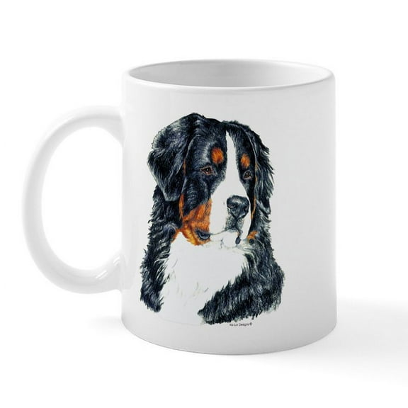 CafePress - Bernese Mountain Dog Portrait Mug - 11 oz Ceramic Mug - Novelty Coffee Tea Cup