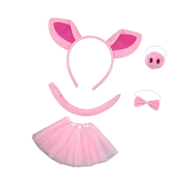 yingyy Ensemble de Costumes de Cochon Accessoires Robe de Fantaisie Scène Tulle Spectacles Jupe de Performance Étoile pour Carnaval Jupe en Tulle 25x20cm
