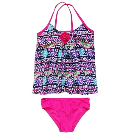 - So Sydney Swim Girls' Two Piece Ruffle Tankini Swimsuit Bathing Suit