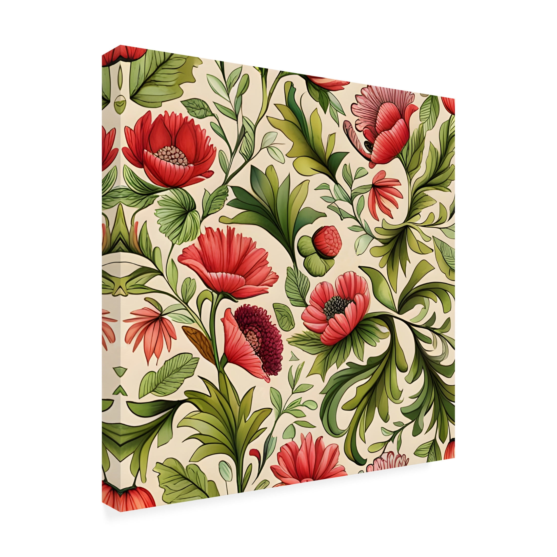 Canvas Wall Art - Tina Lavoie 'Bohemian Garden II' Wall Art for Living Room, Bedroom, or Office Décor by Trademark Fine Art - 24 x 24 Inches