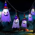 thumbnail image 4 of Halloween Decoration Witch Hats String Lights Ghost Hanging Lamp Hanging Lighted, 4 of 5