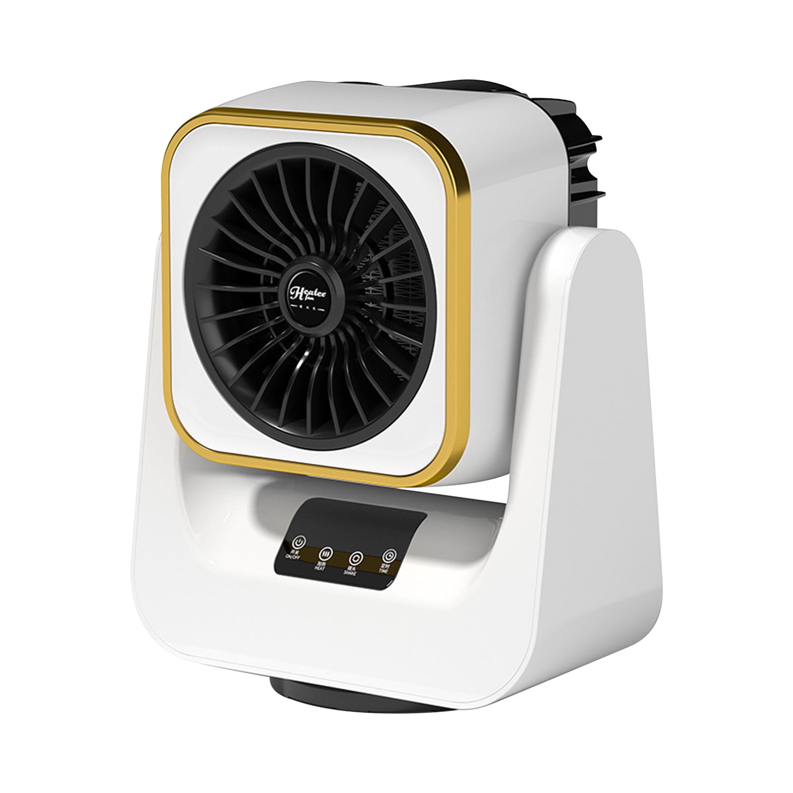 277qvR 2 In 1 Heater Fan Combo Portable CoolinG Desk Fan Air Circulator Fan 60° Tilt 12H Timer