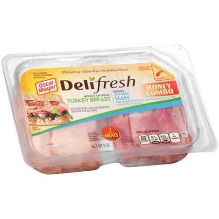Oscar Mayer Deli Fresh Honey Combo Honey Smoked Turkey Breast & Honey Ham, 9 oz