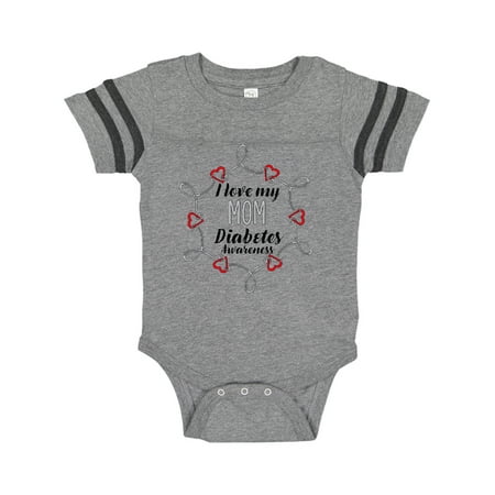 

Inktastic I Love My Mom Diabetes Awareness Gift Baby Boy or Baby Girl Bodysuit