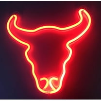 EONQY Neon Light Bull Head Led Neon Light Wall Light Led Wall Decor Neon Signs Light up Battery or USB Powered for Room, Party, Valentine's Day, Wedding, Christmas, Bar Red