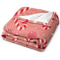 thumbnail image 5 of Candies Cute Christmas Soft Throw Blanket Lightweight Flannel Plush Fuzzy Blankets Gift for Women Kids Boys Teens 50X60 in, 5 of 6