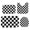 Black and White Checkered Pattern-1, variant on Yellow and White Checkered Pattern Bathroom Rug Set 4 Piece,Includes Contour,Lid Cover,Bath Mat,Non-Slip Extra Soft Absorbent Washable