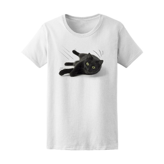 Black Cat Falling Tee Women's -Image by Shutterstock