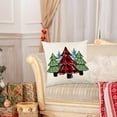 thumbnail image 5 of Antqov Christmas Pillow Covers 18x18" Christmas Decor Linen Pillowcase Colorful Christmas Tree Throw Pillows Winter Holiday Decorations Cushion Covers for Couch Home Sofa Decor, 5 of 6