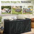 thumbnail image 3 of Patiowell 90 Gallon Outdoor Resin Deck Box, Large Weatherproof Storage Box with Locking Lid for Patio, 3 of 7