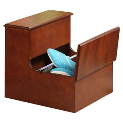 Storage 2-Step Step Stool Finish: Chestnut