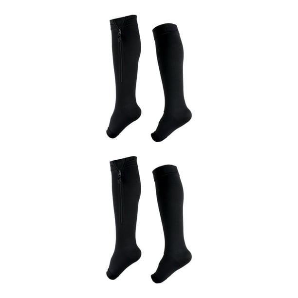 Soidarity Modernos calcetines de compresión graduados para hombres y mujeres: efectivos y elegantes, duraderos, de compresión graduada para negro XXL 2Conjunto