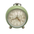 thumbnail image 1 of Reloj despertador vintage de metal for mesa, con anilla for colgar de 3,5 pulgadas, estilo sencillo, silencioso, con luz nocturna, 1 of 5