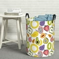 thumbnail image 5 of cartoon fruit colorful Laundry Basket, Laundry Hamper Waterproof Laundry Bag Clothes Hamper Laundry Bin with Handles for Bedroom, Living Room, Kids Room-#, 5 of 5