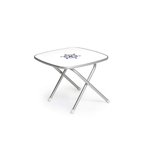 FORMA MARINE Boat Table Folding 60,96 cm x 60,96 cm x 50,3 cm Height Marine Aluminum Yacht Deck Furniture M350
