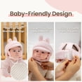 thumbnail image 4 of Protector de cabeza de bebé AGUARD de algodón orgánico Bunny Pink, 4 of 7