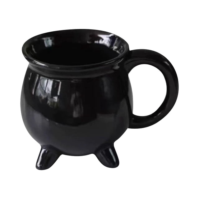 Halloween Witch Cauldron Goblet Unique Themed Ceramic Mug For Brewing Coffee Parties And