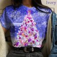 thumbnail image 1 of Camiseta navideña para mujer, camisetas de manga corta con cuello redondo 3d para niñas, moda de Corea, camisetas de Navidad para mujer, ropa de gran tamaño para mujer 2024, 1 of 5