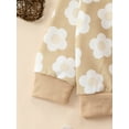 thumbnail image 5 of Bslissey Baby Girls Pants Sets Floral/Heart Print Long Sleeve Sweatshirt Tops + Elastic Band Pants + Headband 3Pcs Outfits for Infant Toddler Clothes 3M-24M, 5 of 8