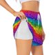 thumbnail image 1 of Balery Bright Rainbow Pantalones cortos deportivos para mujer con forro y dos bolsillos, elásticos, para entrenamiento, gimnasio, yoga-XX-Large, 1 of 7