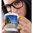 thumbnail image 2 of 3drose, Ala Moana Beach Park, Waikiki, Honolulu, Hawaii - Us12 Dpb2384 - Douglas Peebles, 11oz Two-tone Yellow Mug, 2 of 6