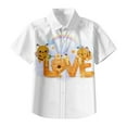 thumbnail image 4 of Boys Tshirts Summer Cute Bee Festival Letter Print Lapel Botton Down Short Sleeves Fashion Tops Tween Tee Shirts Holiday Wear,Yellow,11-12 Years, 4 of 4