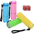 thumbnail image 1 of Mini - flashlight, 4 LED flashlights, small waterproof flashlight with sling, portable mini - flashlight for reading, repairing, climbing, camping, hiking（Without battery）, 1 of 5