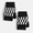 BLACK SOOT, variant on No Boundaries Women's Ribbed Knit Checkered Pop Top Mittens