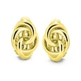 thumbnail image 2 of Bling Jewelry Womens Interlocking Rope Love Knot Clip On Earrings Polished, 2 of 5