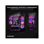 Phanteks NV9 MKII, Showcase Full-Tower Chassis, Rear-Connect MB Support, Integrated D/A-RGB Lighting, Seamless Tempered Glass Design, 11x 140mm Fan Positions, Black