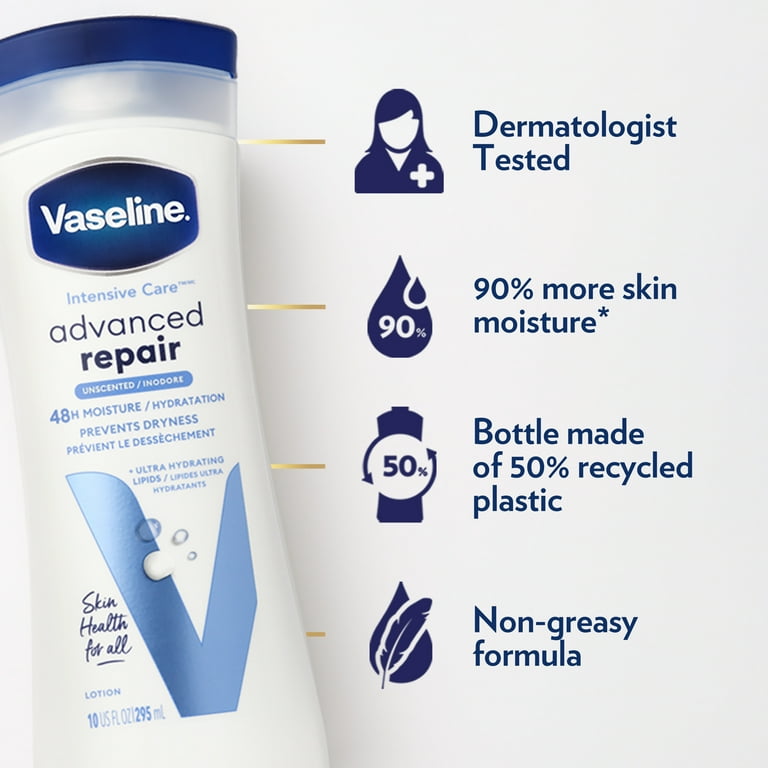 ボディローション Vaseline lotion 3x 3 pack) Vaseline Intensive Care Nourishing Moisture Lotion